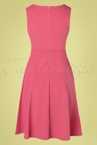 Vintage Chic for Topvintage - Amely Swing jurk met strik in roze pink 2