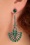 20s Art Deco Drop Earrings in Emerald and Silver 