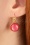 60s Goldplated Dot Earrings in Azalea Pink