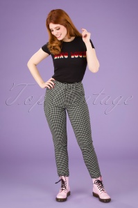 Louche - 60s Joele Gingham Trousers in Black and White