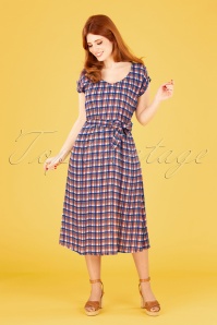 King Louie - 60s Vera Carillo Loose Fit Dress in Midnight Blue