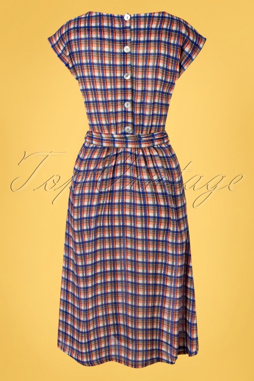King Louie - 60s Vera Carillo Loose Fit Dress in Midnight Blue 6