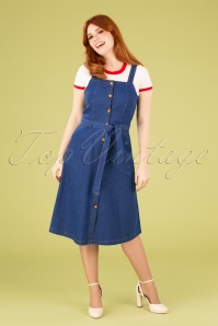 King Louie - 70s Ines Chambray Dress in River Blue