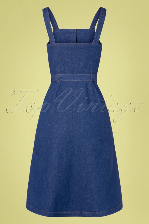 King Louie - 70s Ines Chambray Dress in River Blue 6