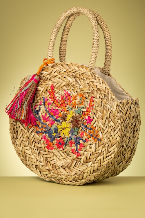 Amici - 50s Hailey Basket Bag in Natural 3