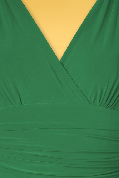 Vintage Chic for Topvintage - 50s Grecian Maxi Dress in Emerald Green 4