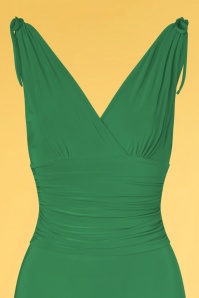 Vintage Chic for Topvintage - Grecian Maxi Dress Années 50 en Vert Émeraude 3