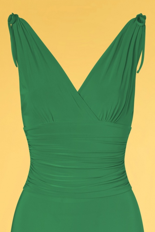 Vintage Chic for Topvintage - Grecian maxi jurk in smaragdgroen 3