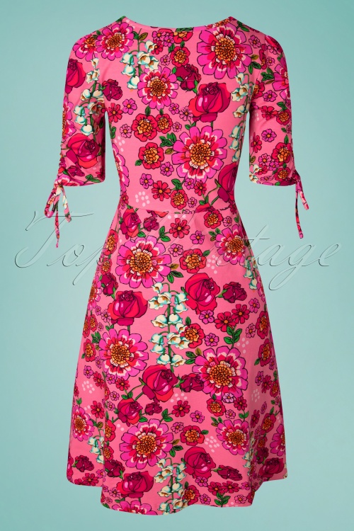 Tante Betsy - 60s Stralsund Mod Flowers Dress in Pink 4