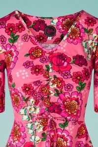 Tante Betsy - 60s Stralsund Mod Flowers Dress in Pink 2
