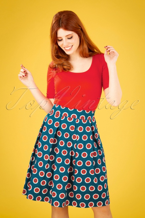 Circus 36474 Lily Floral skirt Blue 20201127 040MW
