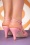 Banned Retro - 50s Sheer Rapture High Heeled Sandals in Blush 6