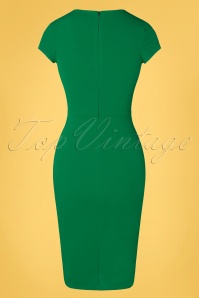 Vintage Chic for Topvintage - Kaylie Pencil Dress Années 50 en Émeraude 2