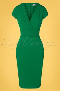 Vintage Chic for Topvintage - Kaylie Bleistiftkleid in Emerald