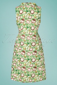 Md'M - 60s Anna Avocado Dress in Cream 4