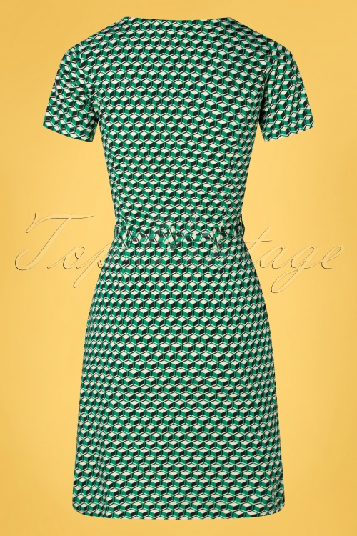 4FunkyFlavours - 60s Shoot Me With Your Love Dress in Green 2