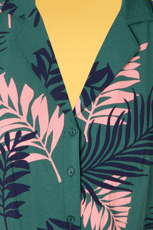 Sugarhill Brighton - Nettie Midaxi Shirt Dress Années 70 en Vert 5