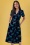 Sugarhill Brighton - Kendra Zebra Batik shirt jurk in marineblauw 2