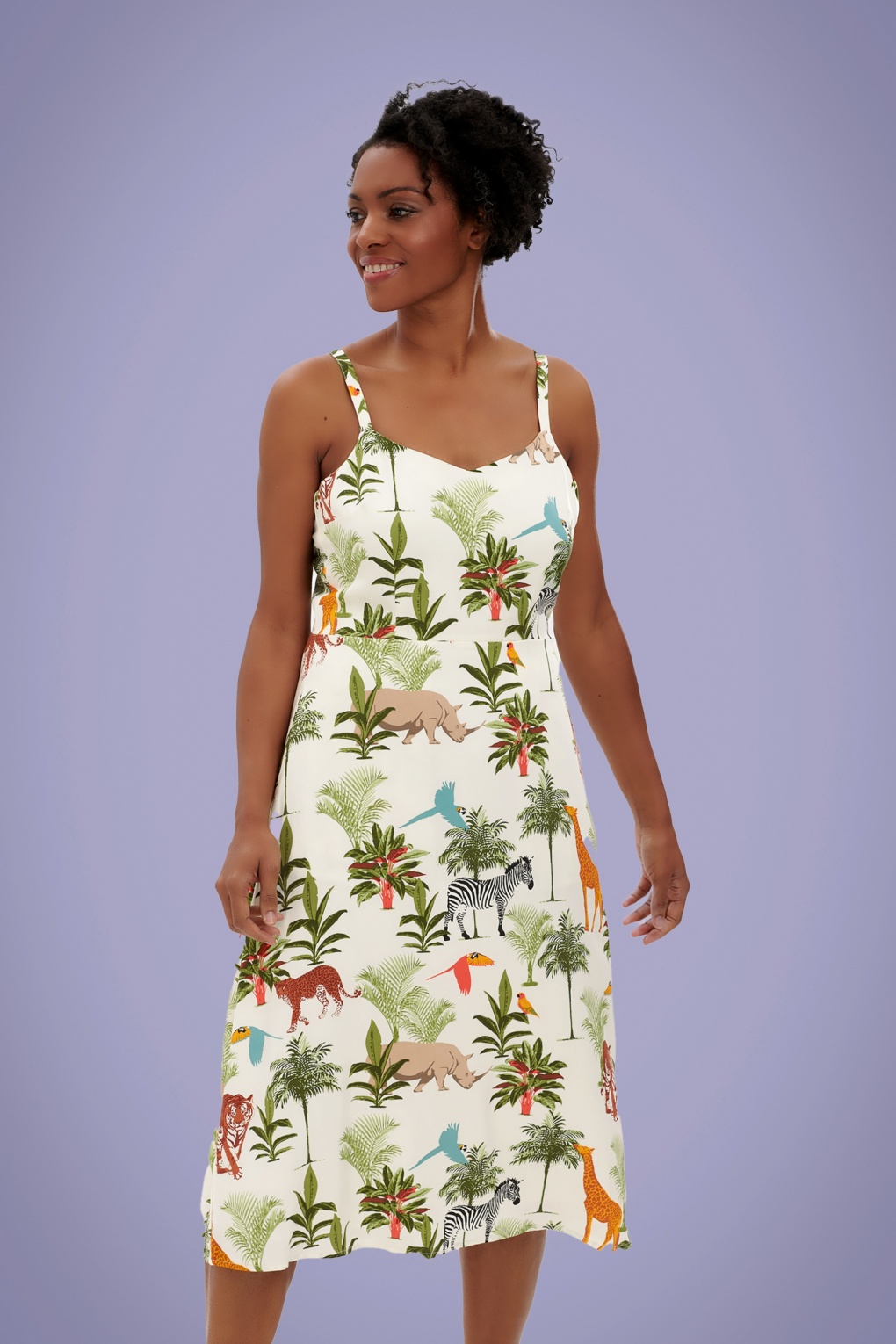 60s Lumi Safari Sundress in Cream