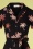 Sugarhill Brighton - 60s Kendra Palm Tree Batik Shirt Dress in Black 3