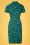 Sugarhill Brighton - Lisa Leopard Jersey Shirt Dress Années 60 en Vert 4