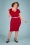 Kayla Pencil Dress Années 50 en Rouge Vif