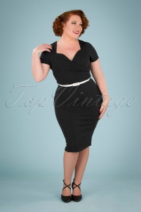 Vintage Chic for Topvintage - Kayla pencil jurk in zwart