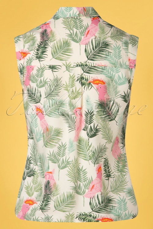 Sugarhill Brighton - 60s Dora Tropical Shirt in Cream 3