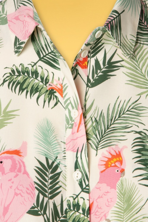 Sugarhill Brighton - Dora Tropical Shirt in crème 4