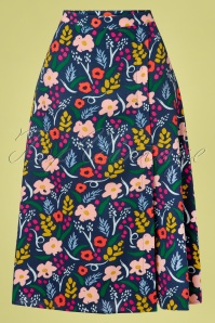 Vintage Chic for Topvintage - Kathya Floral Swing Kleid in Elfenbein