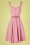 50s Frenchie Hearts Swing Dress in Pink