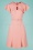 Vixen - 50s Nessy Front Twist Flutter Dress in Dust Pink