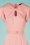 Vixen - 50s Nessy Front Twist Flutter Dress in Dust Pink 3