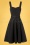 50s Frenchie Hearts Swing Dress in Black