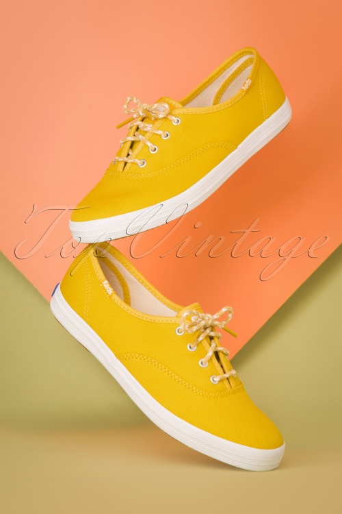 Keds - 50s Champion Core Sneakers in Lemon Curry Yellow