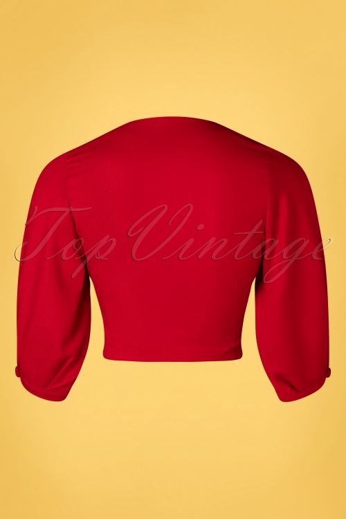 Miss Candyfloss - 50s Begga Helio Blouse in Red 2