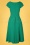 Zoe Vine - 50s Ivy Swing Dress in Turquoise 2