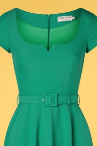 Zoe Vine - 50s Ivy Swing Dress in Turquoise 3