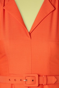 Zoe Vine - 50s Helen Shirt Swing Dress in Tangerine 4