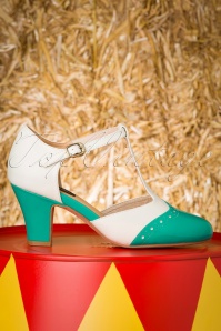 Lola Ramona ♥ Topvintage - 50s Ava Popsicle Pumps in Ivory and Jade 5