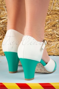 Lola Ramona ♥ Topvintage - 50s Ava Popsicle Pumps in Ivory and Jade 6
