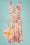 50s Grecian Floral Dress in Soft Pink
