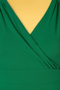 Vintage Chic for Topvintage - Renanda pencil jurk in smaragdgroen 3