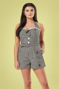 Timless 37014 Savi Playsuit Gingham Black20210326 020LW