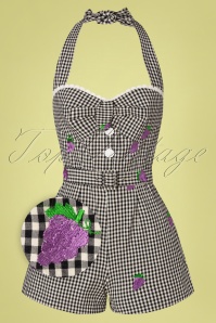 Timeless 37014 Playsuit Squares Black White 29032021 012Z