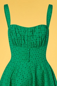 Timeless - 50s Valerie Swing Dress in Emerald Green 3