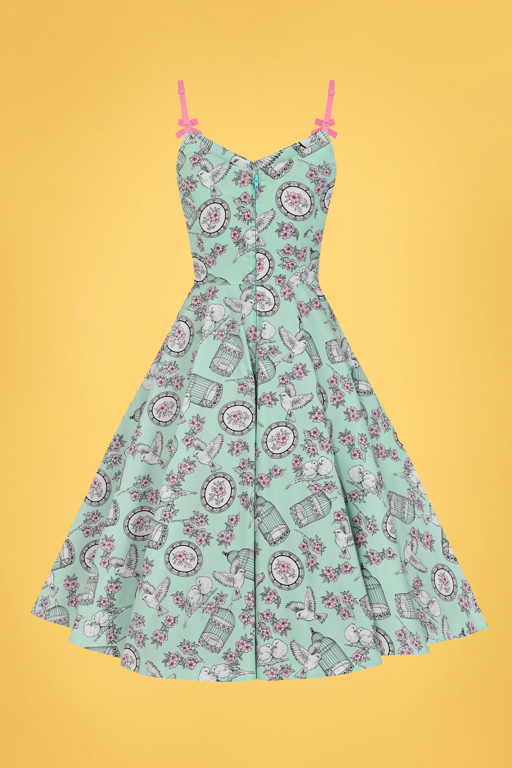Bunny - Birdcage swing jurk in mint 3