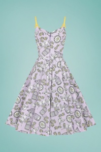 Bunny - 50s Birdcage Swing Dress in Lavender 4
