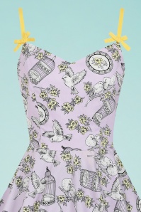 Bunny - 50s Birdcage Swing Dress in Lavender 3