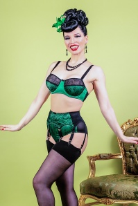 What Katie Did - 50s Ingrid Lace Bra in Green 2